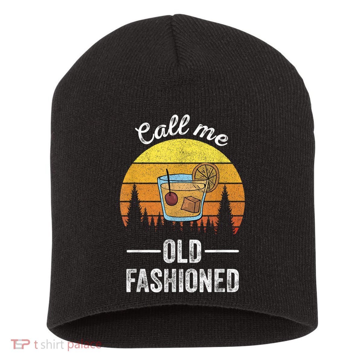 Retro Vintage Call Me Old Fashioned Whiskey Wisconsin Funny Short Acrylic Beanie