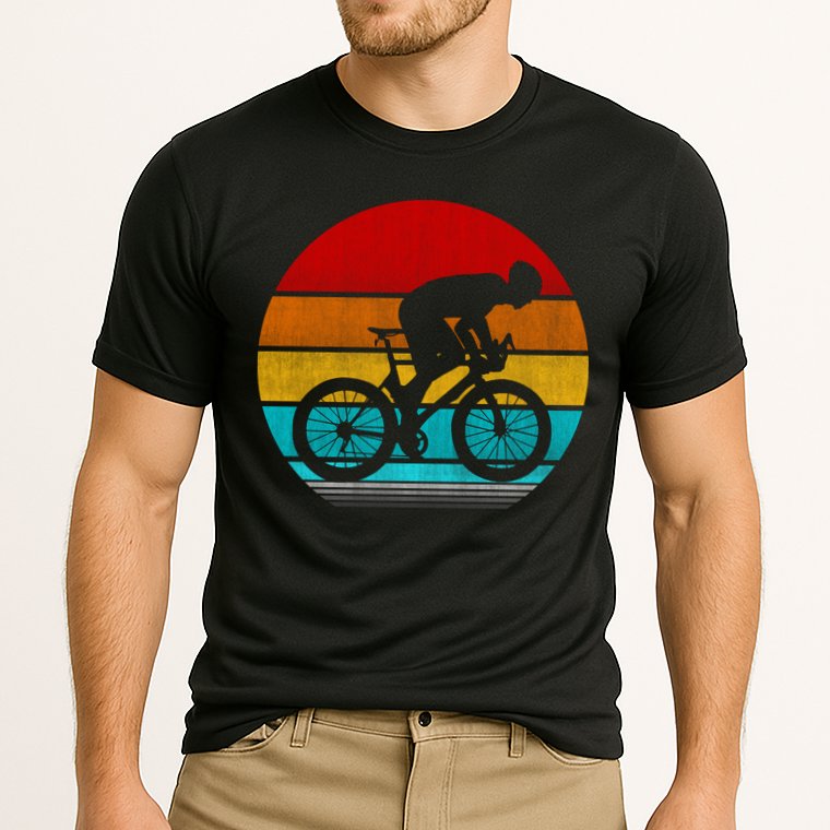 Retro Vintage Cycling Cooling Performance Crew T-Shirt