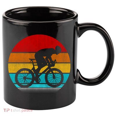 Retro Vintage Cycling 11oz C Handle Ceramic Mug