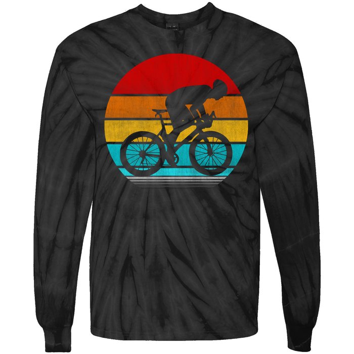 Retro Vintage Cycling Tie-Dye Long Sleeve Shirt