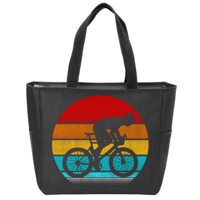 Retro Vintage Cycling Zip Tote Bag