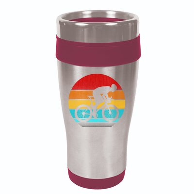 Retro Vintage Cycling 16oz Travel Tumbler