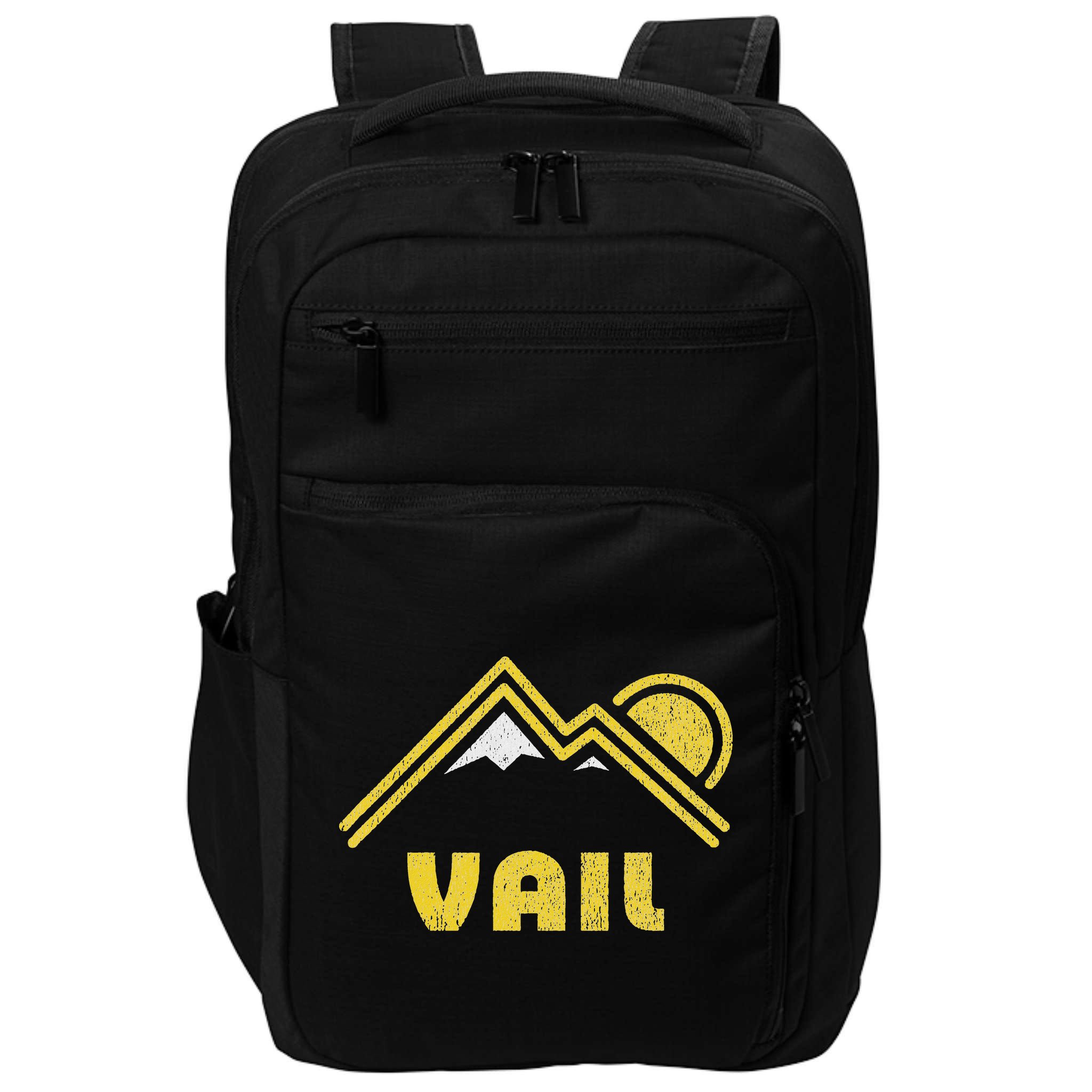 Retro Vail Colorado Co Vintage Mountains Impact Tech Backpack