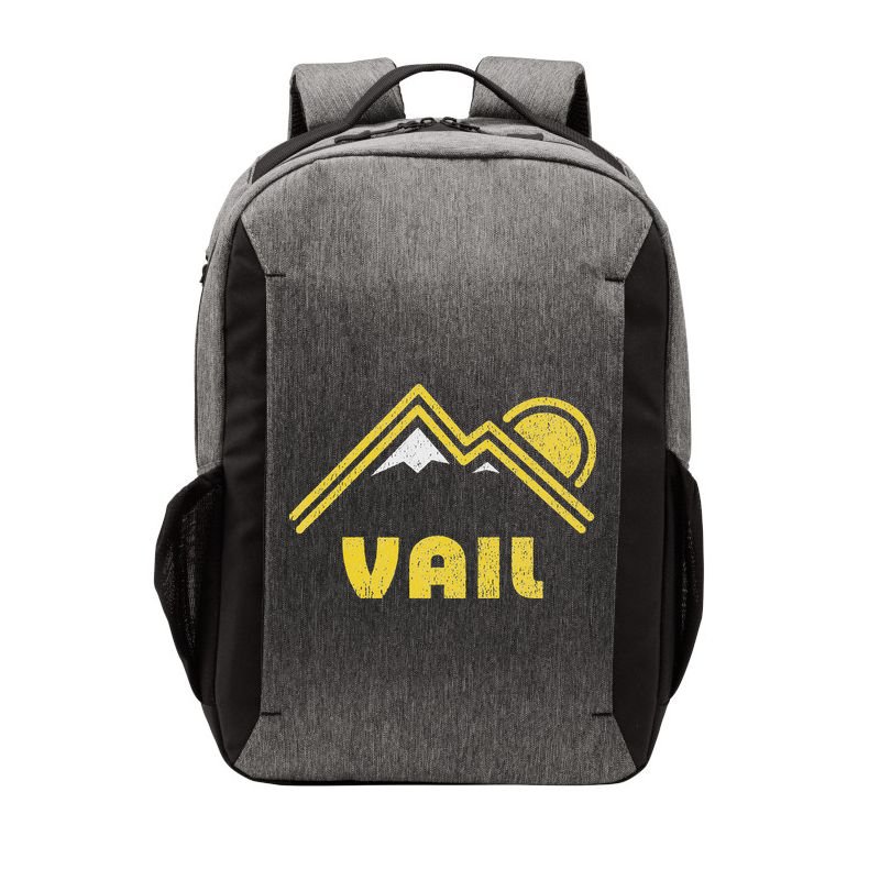 Retro Vail Colorado Co Vintage Mountains Vector Backpack