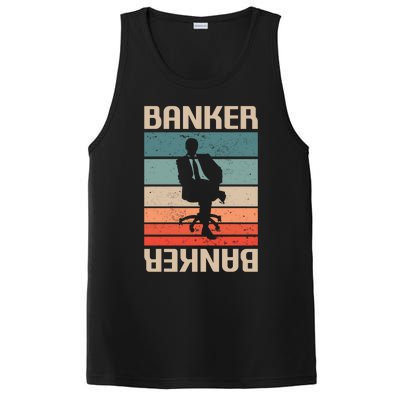 Retro Vintage Classic Banker Banking Funny Gift PosiCharge Competitor Tank