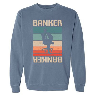 Retro Vintage Classic Banker Banking Funny Gift Garment-Dyed Sweatshirt