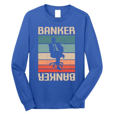 Retro Vintage Classic Banker Banking Funny Gift Long Sleeve Shirt