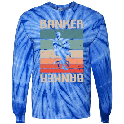 Retro Vintage Classic Banker Banking Funny Gift Tie-Dye Long Sleeve Shirt