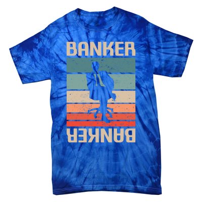 Retro Vintage Classic Banker Banking Funny Gift Tie-Dye T-Shirt