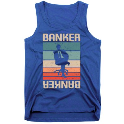 Retro Vintage Classic Banker Banking Funny Gift Tank Top