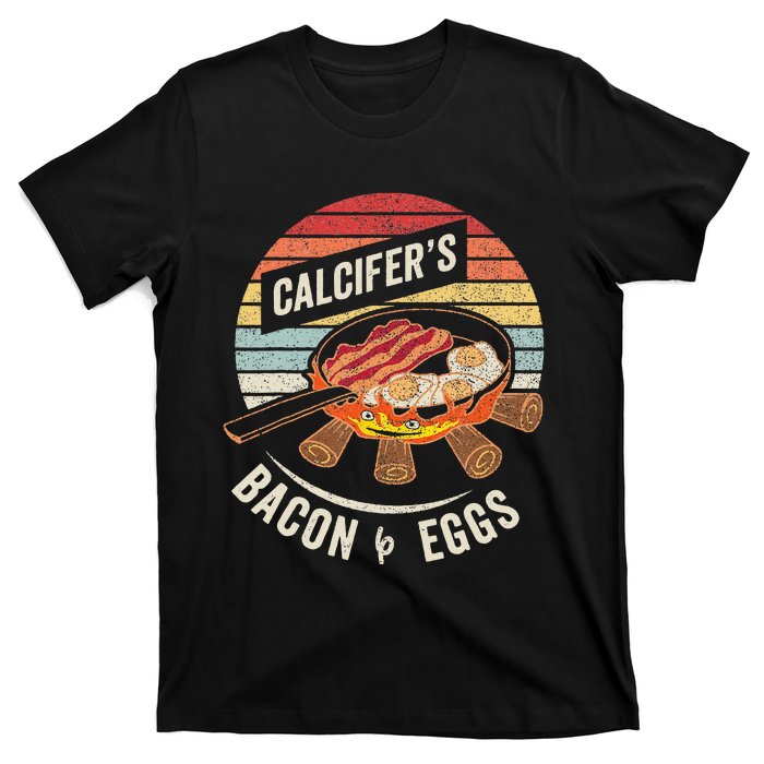 Retro Vintage Calcifers Bacon And Egg Cook Food Lover T-Shirt