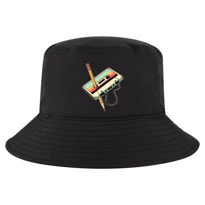 Retro Vintage Cassette Tape Pencil 70s 80s 90s Music Mixtape Cool Comfort Performance Bucket Hat