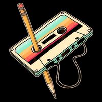 Retro Vintage Cassette Tape Pencil 70s 80s 90s Music Mixtape Baby Bodysuit