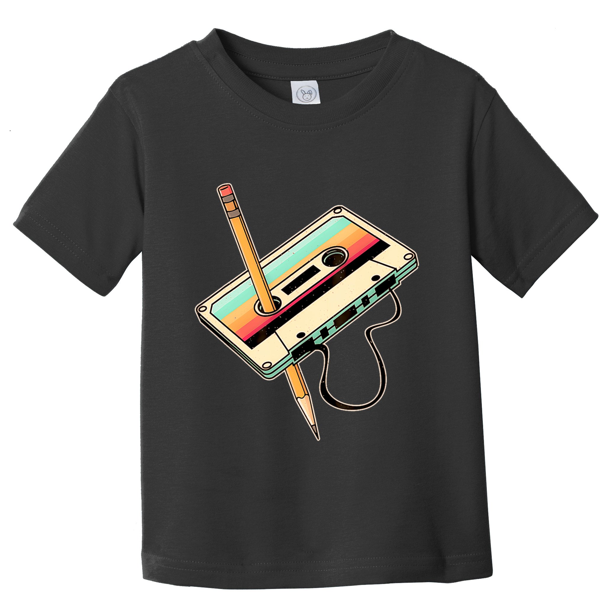 Retro Vintage Cassette Tape Pencil 70s 80s 90s Music Mixtape Toddler T-Shirt