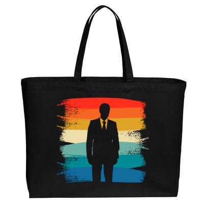 Retro Vintage Classic Banker Banking Great Gift Cotton Canvas Jumbo Tote