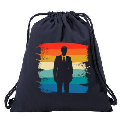 Retro Vintage Classic Banker Banking Great Gift Drawstring Bag