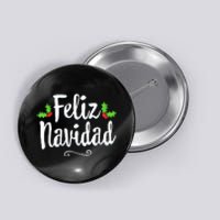 Retro Vintage Christmas Feliz Navidad Mexican Spanish Xmas Gift Button