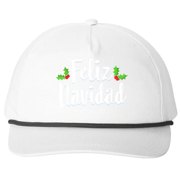 Retro Vintage Christmas Feliz Navidad Mexican Spanish Xmas Gift Snapback Five-Panel Rope Hat