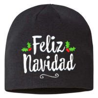 Retro Vintage Christmas Feliz Navidad Mexican Spanish Xmas Gift Sustainable Beanie