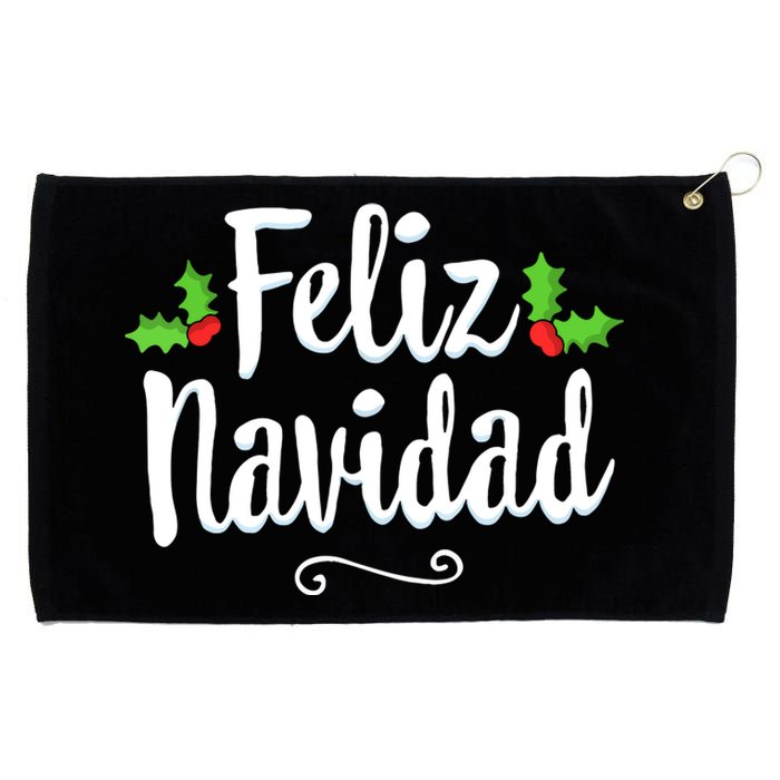 Retro Vintage Christmas Feliz Navidad Mexican Spanish Xmas Gift Grommeted Golf Towel