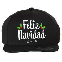 Retro Vintage Christmas Feliz Navidad Mexican Spanish Xmas Gift Wool Snapback Cap