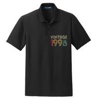 Retro Vintage Classic 1998 Birthday Gift Dry Zone Grid Polo