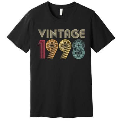 Retro Vintage Classic 1998 Birthday Gift Premium T-Shirt