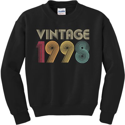 Retro Vintage Classic 1998 Birthday Gift Kids Sweatshirt