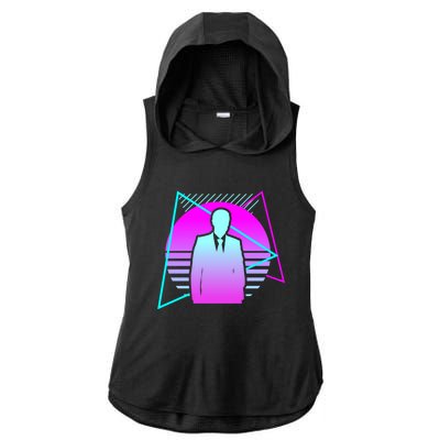 Retro Vintage Classic Banker Banking Gift Ladies PosiCharge Tri-Blend Wicking Draft Hoodie Tank