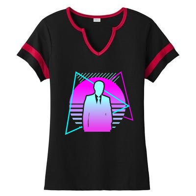 Retro Vintage Classic Banker Banking Gift Ladies Halftime Notch Neck Tee