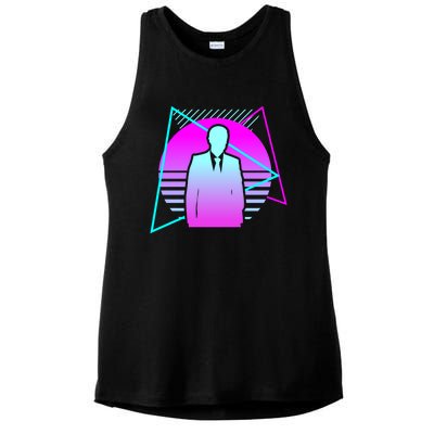 Retro Vintage Classic Banker Banking Gift Ladies PosiCharge Tri-Blend Wicking Tank