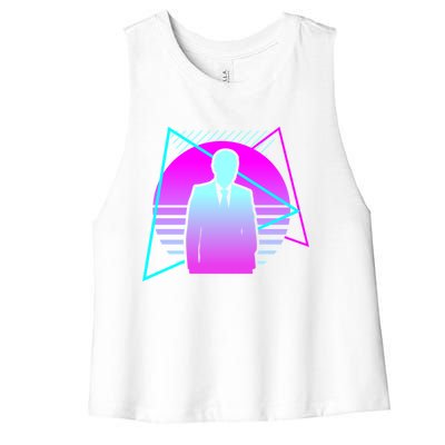 Retro Vintage Classic Banker Banking Gift Women's Racerback Cropped Tank