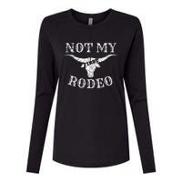 Retro Vintage Country Music Not My First Rodeo Womens Cotton Relaxed Long Sleeve T-Shirt