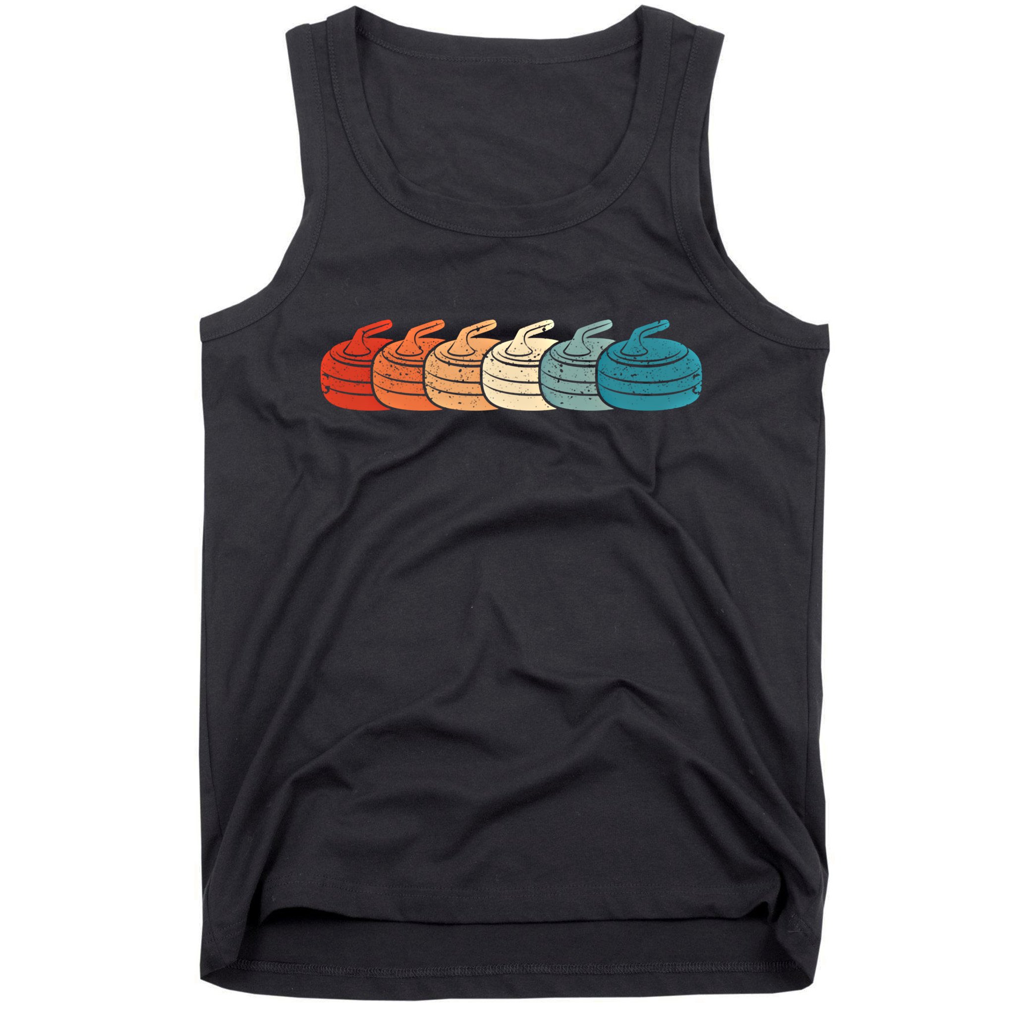Retro Vintage Curling Player Curler Winter Ice Sports Stones Gift Tank Top