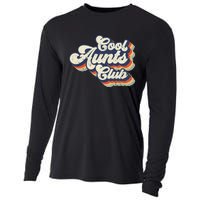 Retro Vintage Cool Aunts Club Groovy Aunt Mothers Day Cooling Performance Long Sleeve Crew