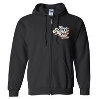 Retro Vintage Cool Aunts Club Groovy Aunt Mothers Day Full Zip Hoodie