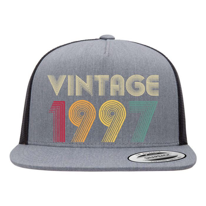 Retro Vintage Classic 1997 27th Birthday Gift 27 Years Old Flat Bill Trucker Hat