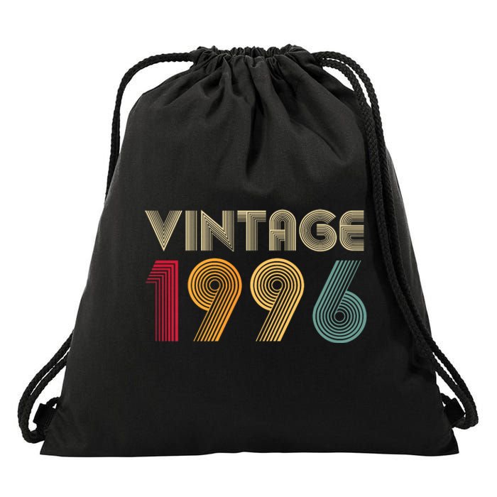 Retro Vintage Classic 1996 28th Birthday Gift 28 Years Old Drawstring Bag