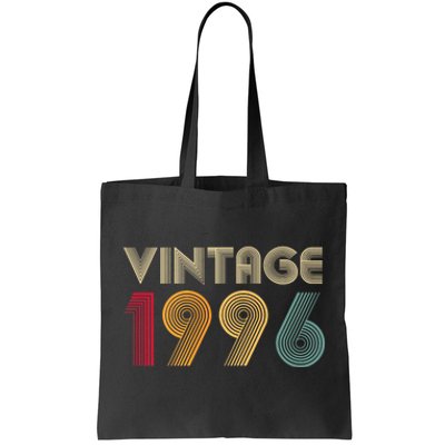 Retro Vintage Classic 1996 28th Birthday Gift 28 Years Old Tote Bag