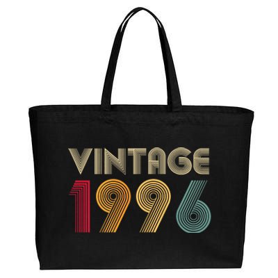 Retro Vintage Classic 1996 28th Birthday Gift 28 Years Old Cotton Canvas Jumbo Tote