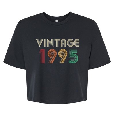 Retro Vintage Classic 1995 29th Birthday Gift 29 Years Old Bella+Canvas Jersey Crop Tee