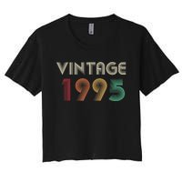 Retro Vintage Classic 1995 29th Birthday Gift 29 Years Old Women's Crop Top Tee