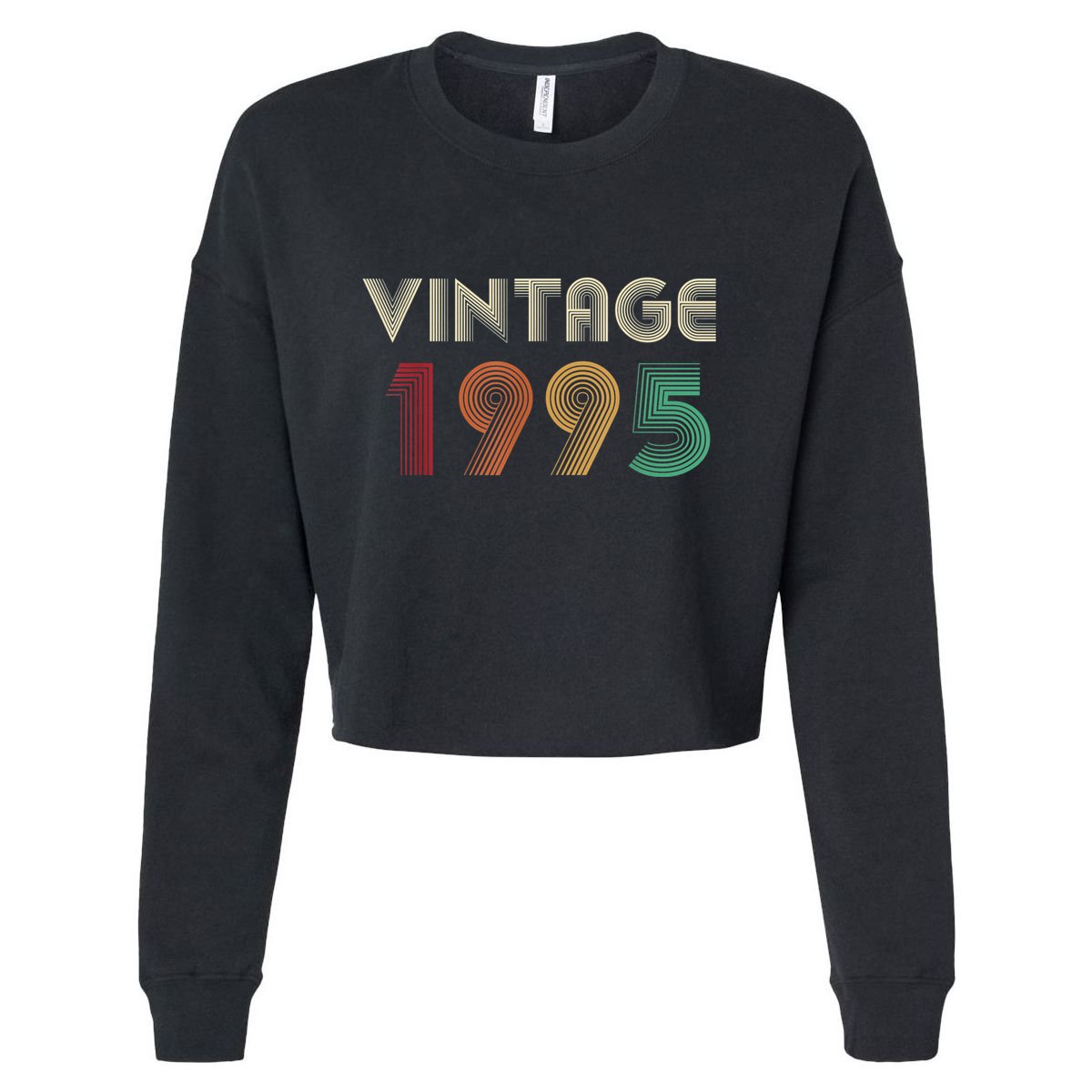 Retro Vintage Classic 1995 29th Birthday Gift 29 Years Old Cropped Pullover Crew