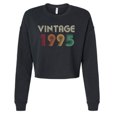 Retro Vintage Classic 1995 29th Birthday Gift 29 Years Old Cropped Pullover Crew