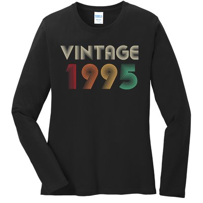 Retro Vintage Classic 1995 29th Birthday Gift 29 Years Old Ladies Long Sleeve Shirt