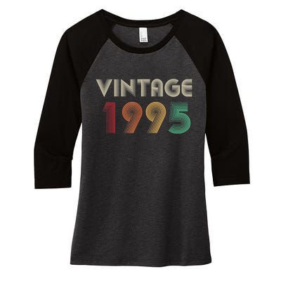 Retro Vintage Classic 1995 29th Birthday Gift 29 Years Old Women's Tri-Blend 3/4-Sleeve Raglan Shirt