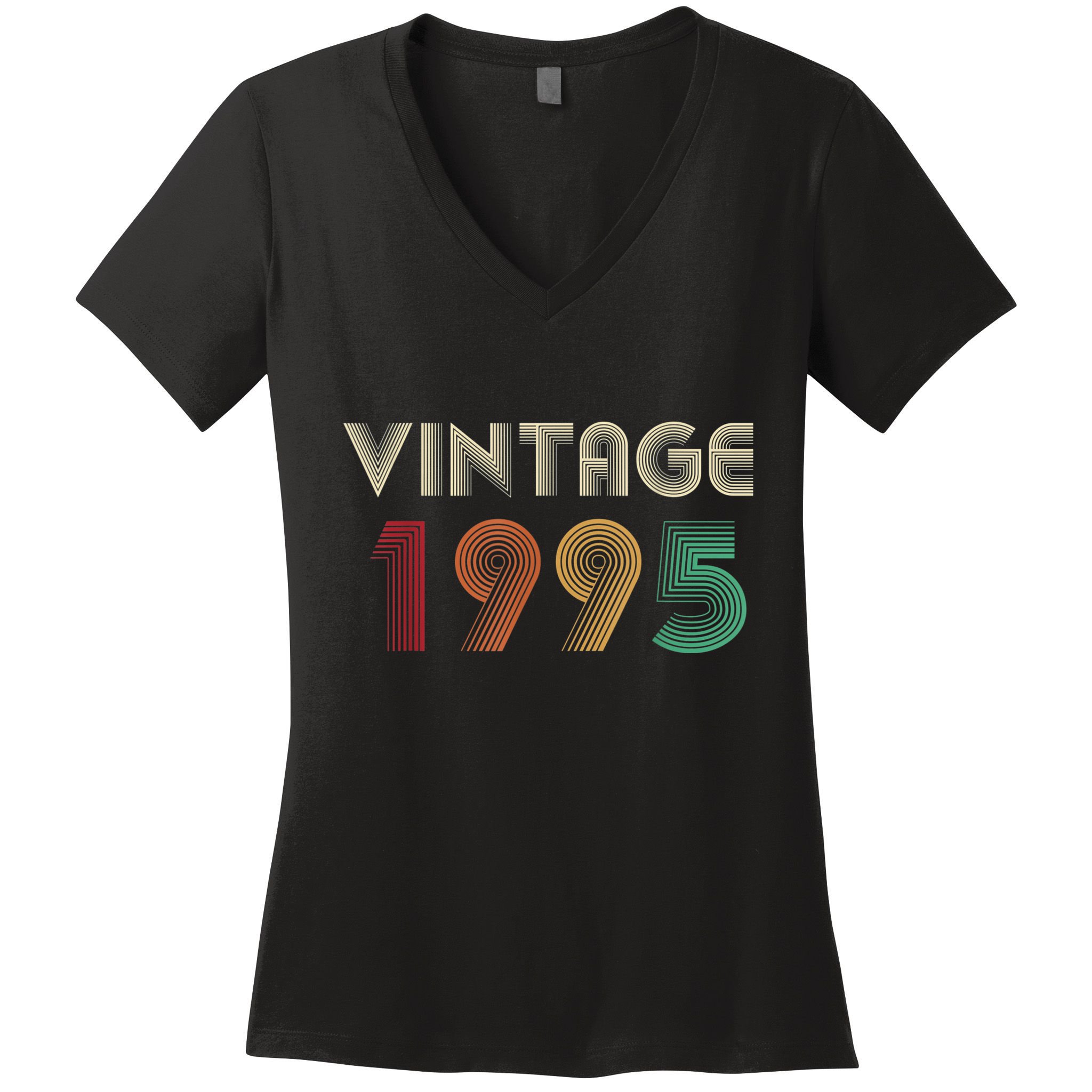 Retro Vintage Classic 1995 29th Birthday Gift 29 Years Old Women's V-Neck T-Shirt