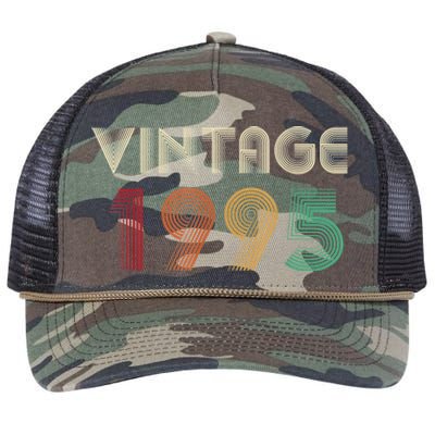 Retro Vintage Classic 1995 29th Birthday Gift 29 Years Old Retro Rope Trucker Hat Cap