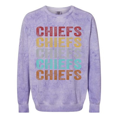 Retro Vintage Chiefs Colorblast Crewneck Sweatshirt