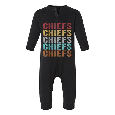 Retro Vintage Chiefs Infant Fleece One Piece